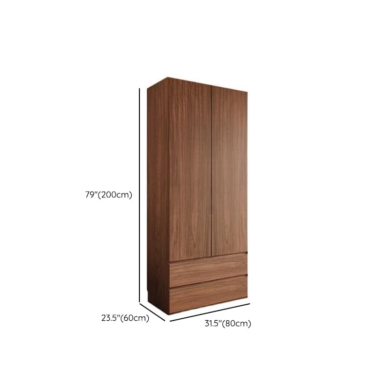 Acorn Minimalist Natural Wood Independent Wardrobe Closet with Soft Close Drawer, Soft Close Door, and Interior Shelves thumbnail 20