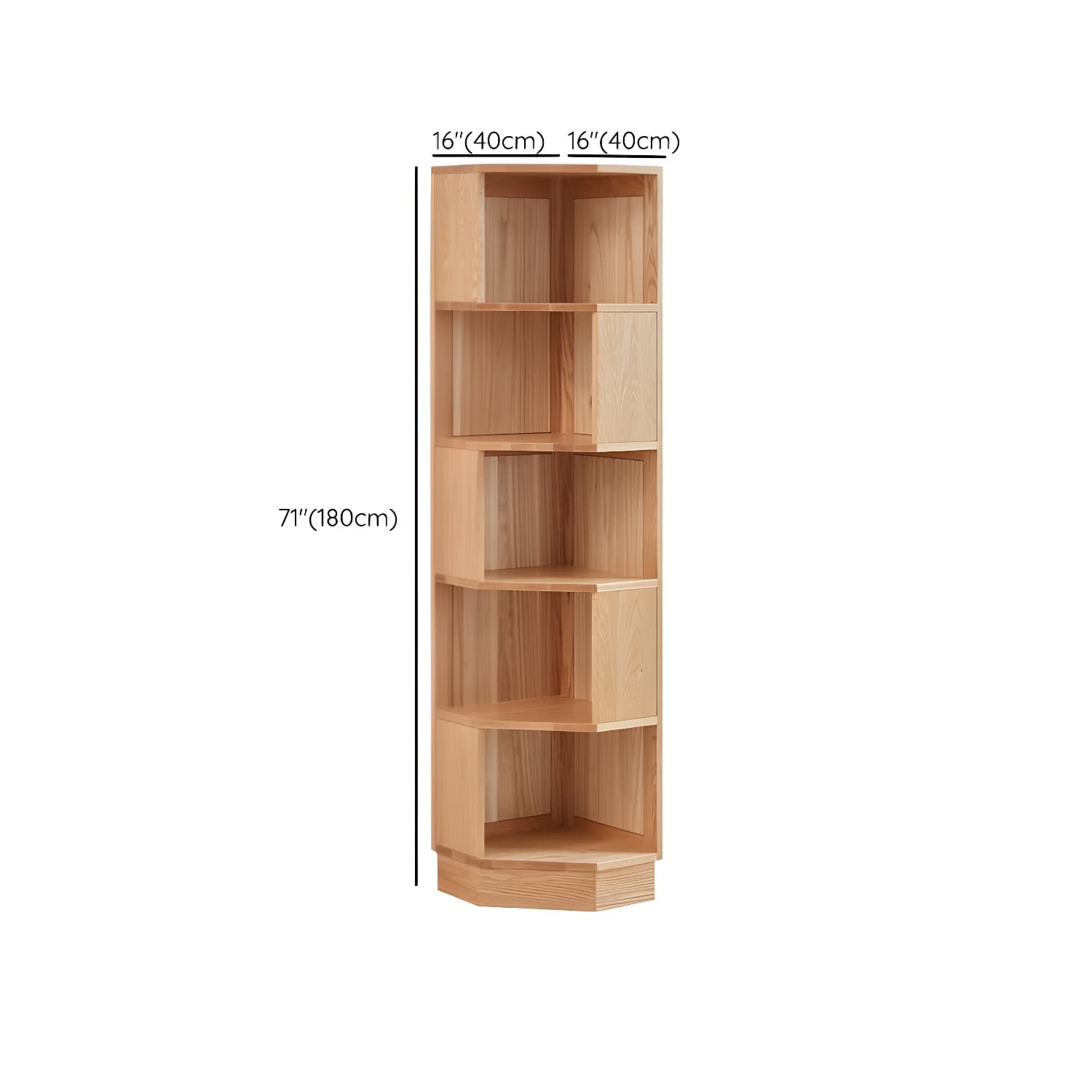 Modern Solid Wood Corner Shelves Included Side Cabinet for Bedroom thumbnail 11