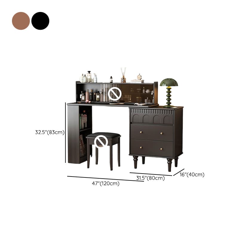 Simplistic Large Vanity Set/Makeup Vanity with Rubberwood Table Top, 4 Drawers/6 Drawers/2 Drawers, Scalable and No Suspension thumbnail 8