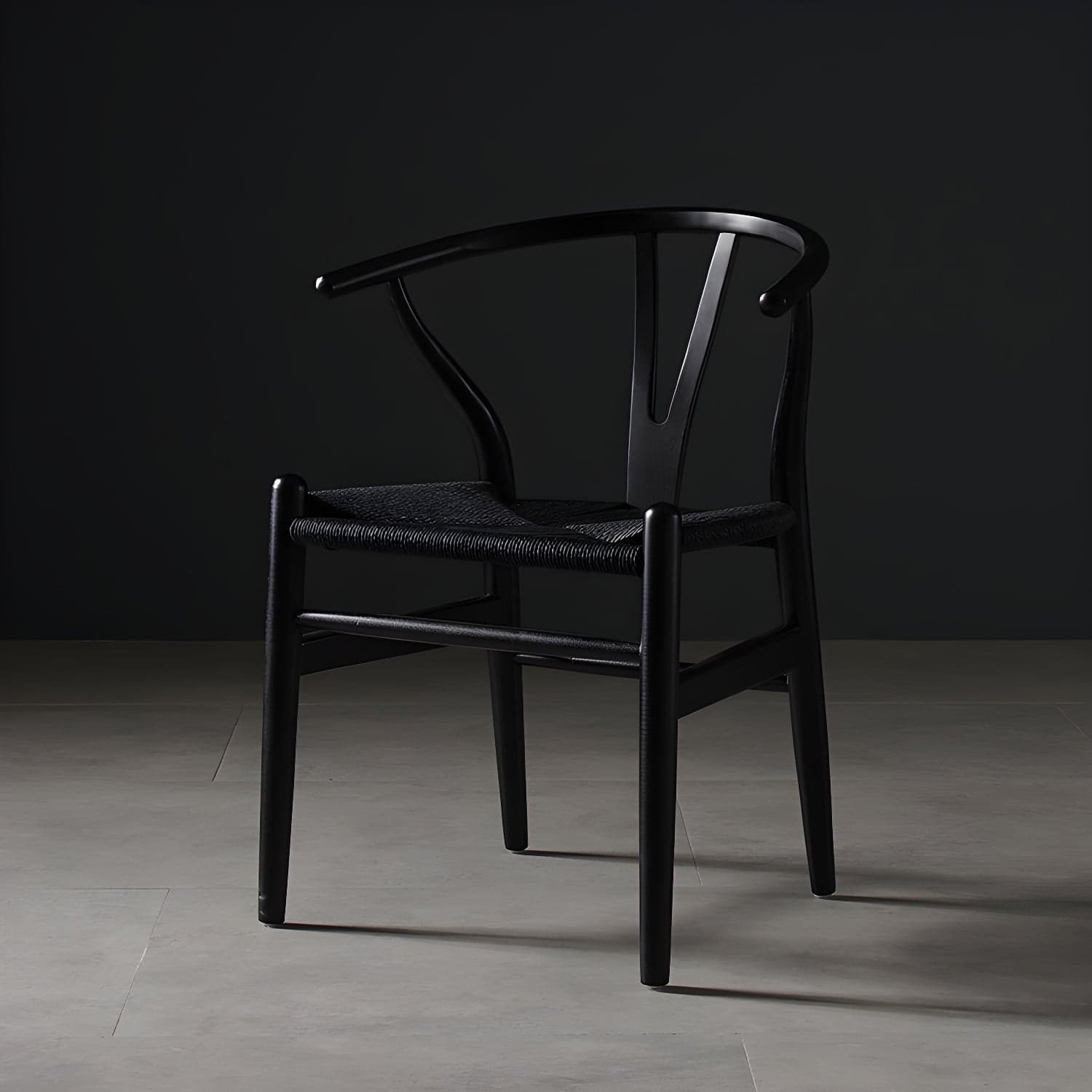 Scandinavian Style Wood Dining Chair Dining Room Wishbone Chair with Arm thumbnail 1
