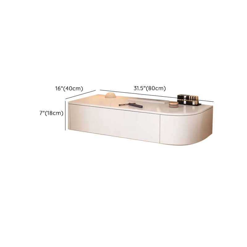 Push-Pull Floating Makeup Vanity with Storage and a Composite Wood Tabletop for Sleeping Quarters in a Trendy Style thumbnail 10