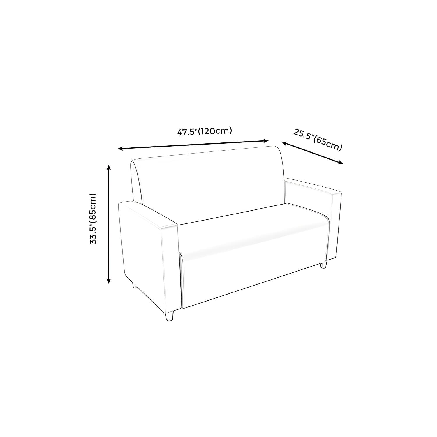 47.27"D x 25.59"W x 33.46"H Contemporary Glam 2-seat Sofa for Restaurant thumbnail 18