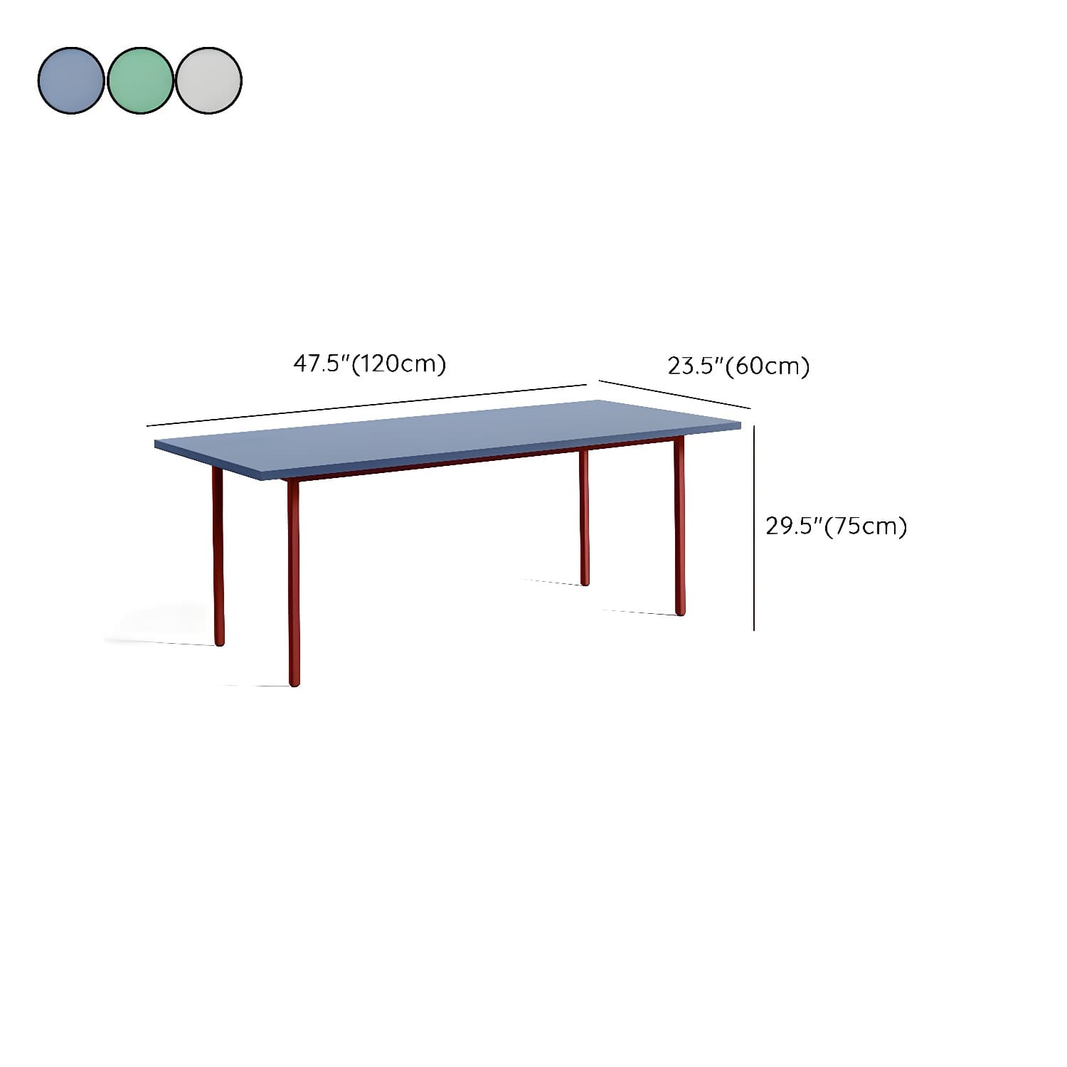Scandinavian Wooden Rectangular Dining Table with Standard Height Legs thumbnail 12