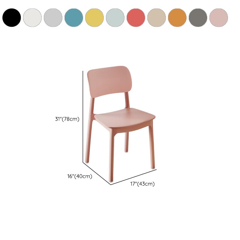 Art Deco Parlor Side Chair with Ventilated Back, Ink/Dark Gray/White Synthetic Material Legs, Pile-upon-able, and Foot Pads thumbnail 22
