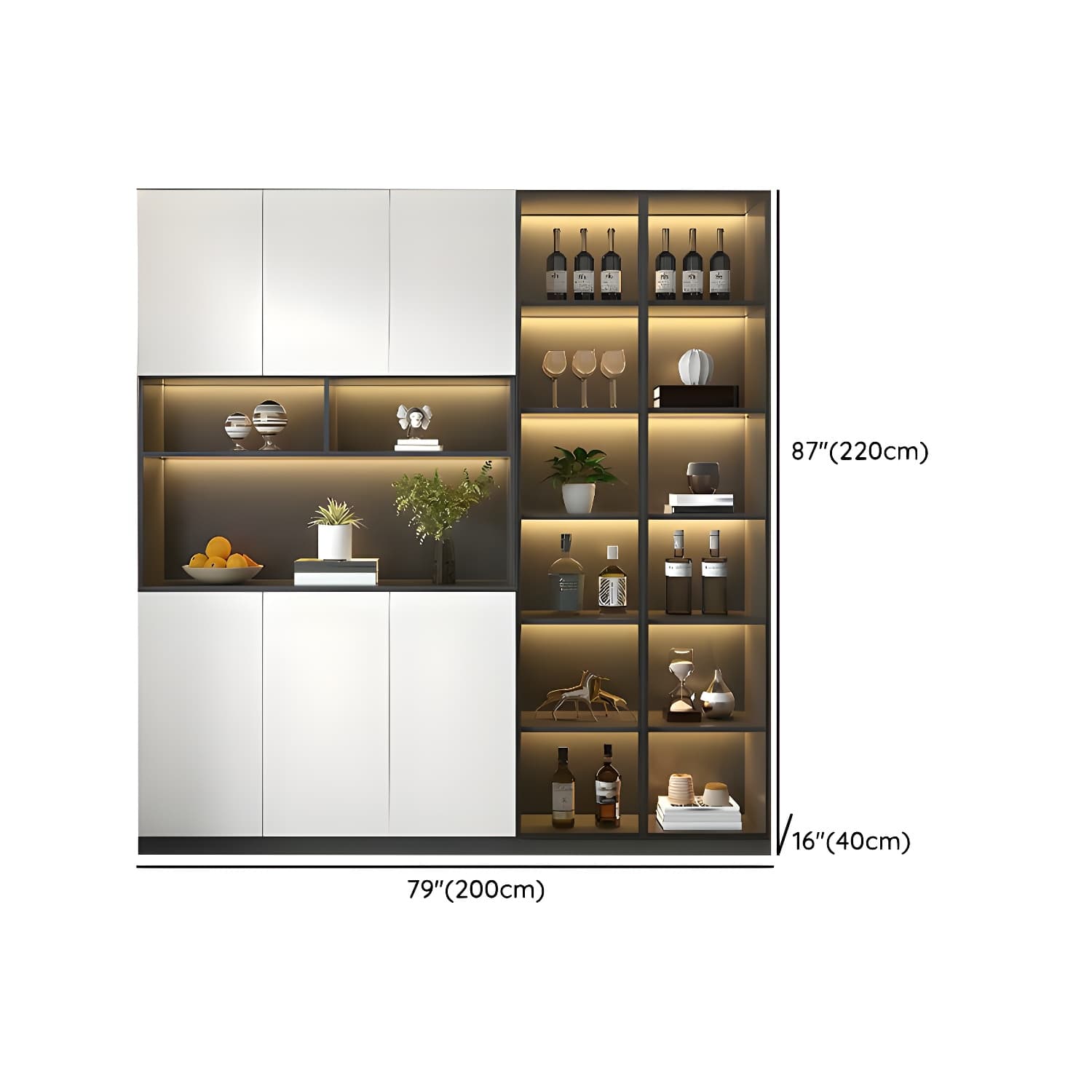 Living Room Modern Stone Sideboard Cabinet with Doors and Drawers thumbnail 14