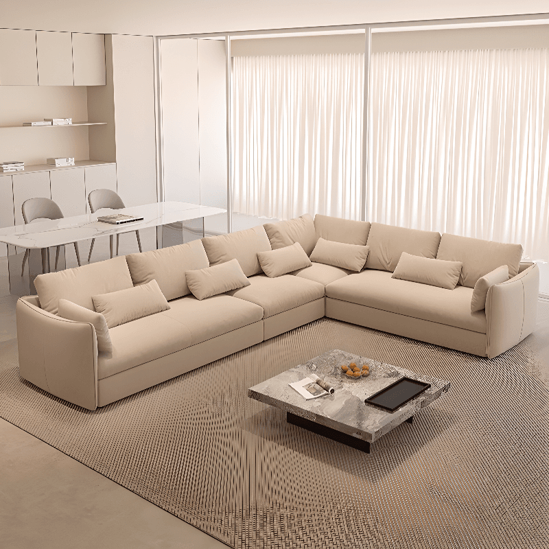 Straight/L-Shape Horizontal/Right Ink/White Sofa Couch/Sofa Recliner with Concealed Support for Drawing Room thumbnail 3