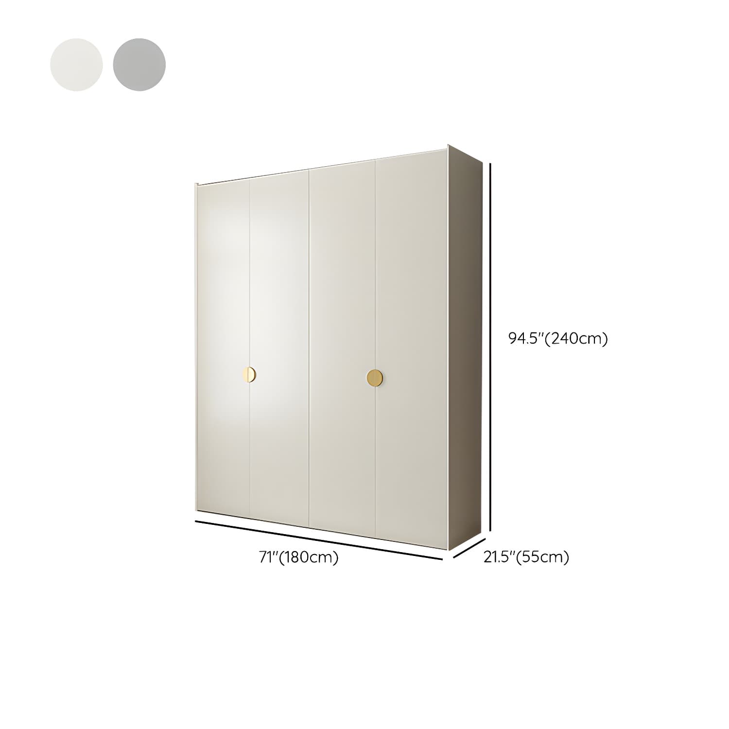Engineered Wood Wardrobe Cabinet Modern Wardrobe Closet with Shelves for Home thumbnail 18