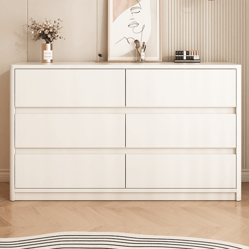 White Trendy Timber Console Dresser/Semainier with 6/8/3 Drawers in Horizontal/Vertical Orientation thumbnail 5