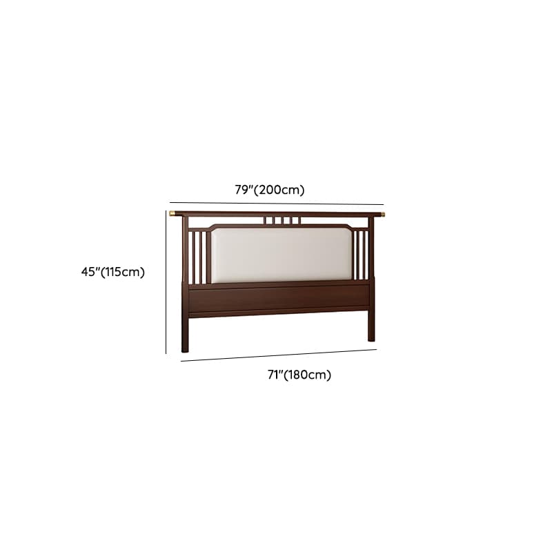 Modish No Distressing Timber Panel Headboard with Rectangle/Stepped Shape for Queen/King/Full Bed, Featuring Sponge Upholstery and Standard Height thumbnail 19