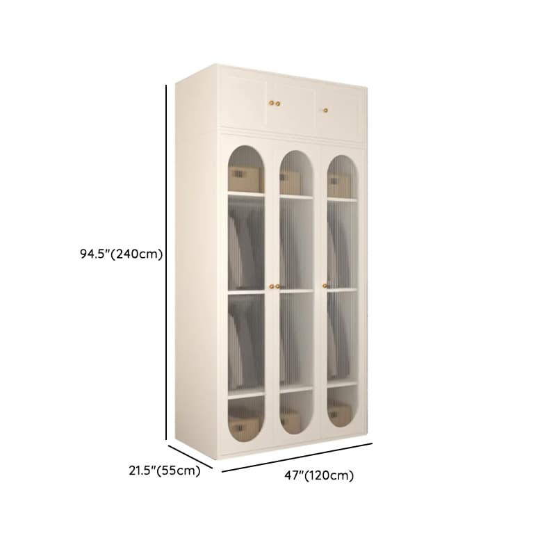 Chalk Casual Unattached Wardrobe with Adaptable Shelf, Soft Close Door, Hanging Rod, and Articulated Mechanism thumbnail 24