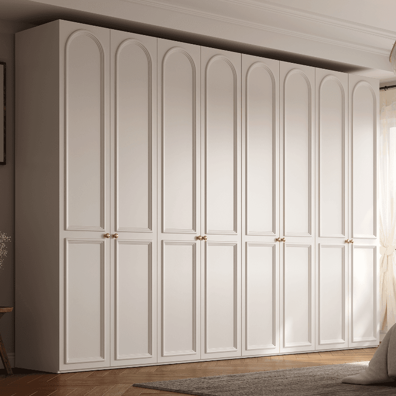 Chalk Modern Wooden Standalone Almirah with Soft Close Drawer, Soft Close Door, and Interior Shelves thumbnail 1