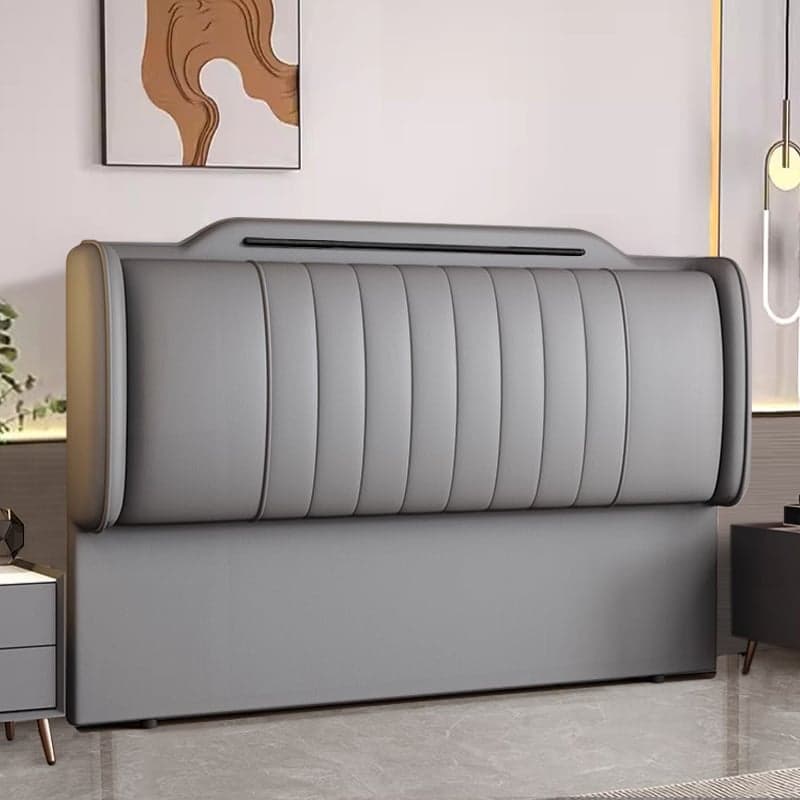 Modish No Distressing Timber Panel Headboard with Rectangle Shape for King Bed, Featuring Sponge Upholstery Fill and Standard Height thumbnail 6