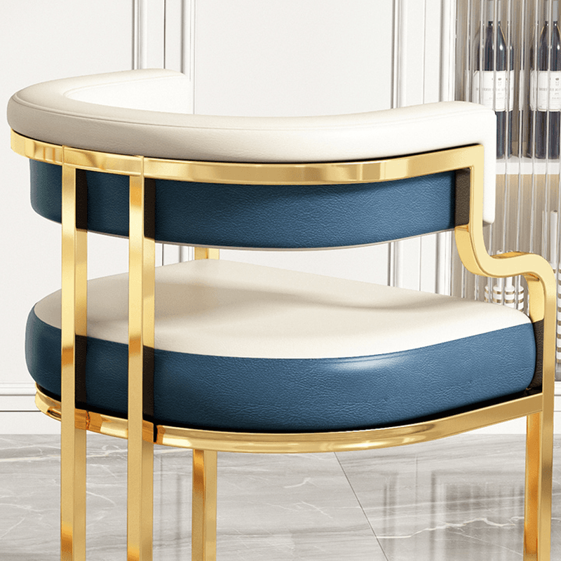 Elegant Framed Arm Chair with Gilded Legs, Secure Foot Pads, and Felt Padding thumbnail 18