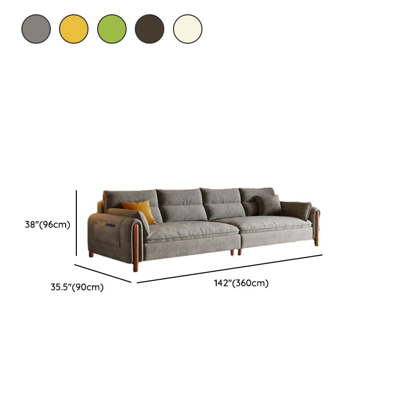 Antique Straight Sofa Chaise for 6, Horizontal Orientation with Round Arm thumbnail 16