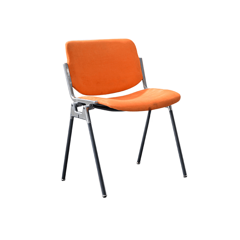 Old School Ventilated Back Armless Chair with Ink/Metallic Metal Legs, Nestable thumbnail 10
