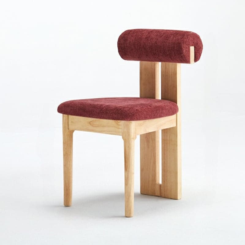 Stable Slat Back Upholstered/Faux Leather/Velour Armless Chair with Wood Legs in a Minimalist Style thumbnail 2