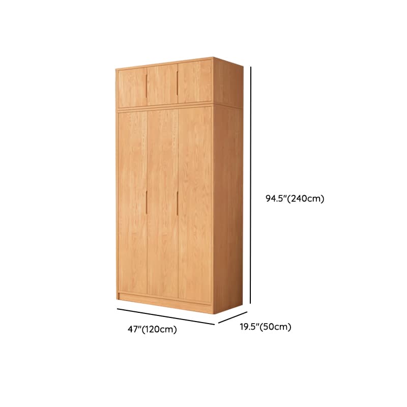 Wood Color Nordic Unfixed Wardrobe Closet thumbnail 30
