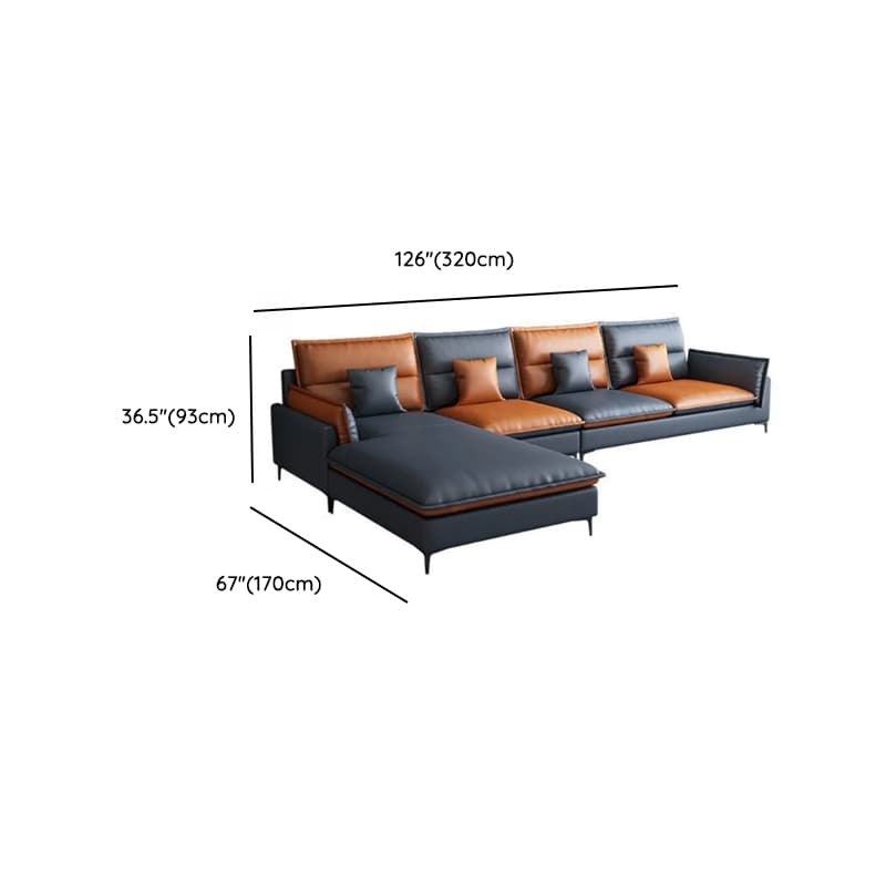 Casual Straight Stain Resistant Sofa in Dark Grey with Horizontal Orientation, Sponge Seat Fill, and Square Arm thumbnail 10
