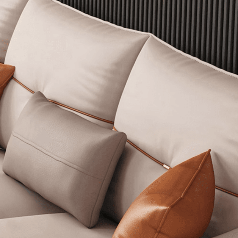 Straight/L-Shape Sofa/Sofa Chaise with Horizontal/Right Orientation, Sloped Arms, and Stitch-tufted Detailing thumbnail 5