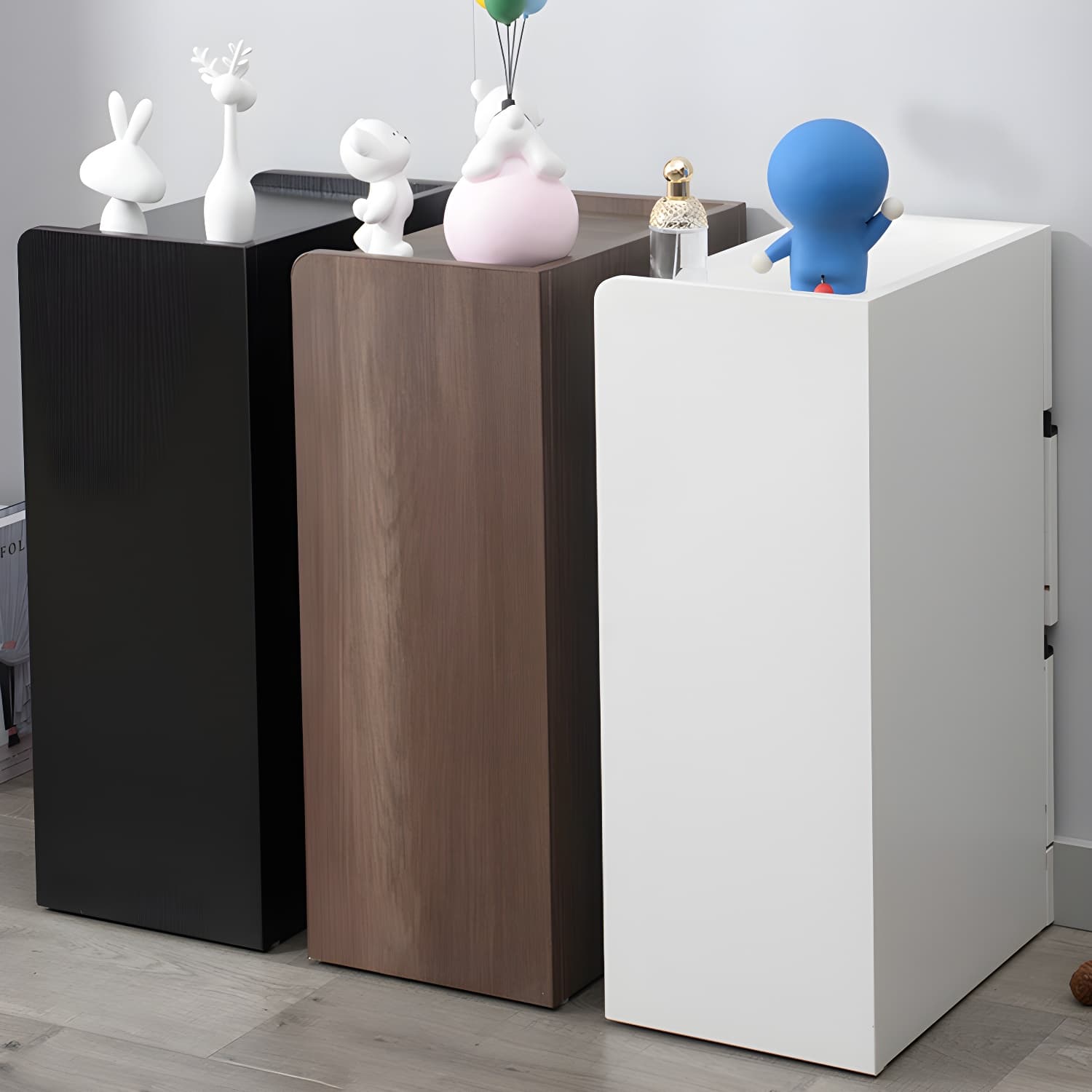 Scandinavian Accent Table Nightstand 25.5" Tall with 2 Drawers thumbnail 12