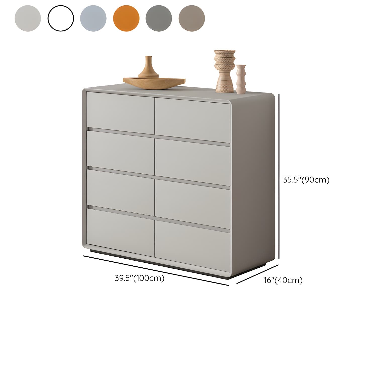 Modern Double Dresser with Drawers - Wood Finish, Horizontal Orientation, No Distressing thumbnail 20