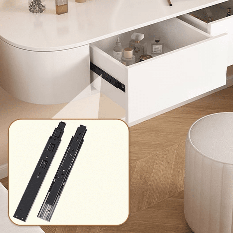 Push-Pull Floating Makeup Vanity with Storage and a Composite Wood Tabletop for Sleeping Quarters in a Trendy Style thumbnail 6