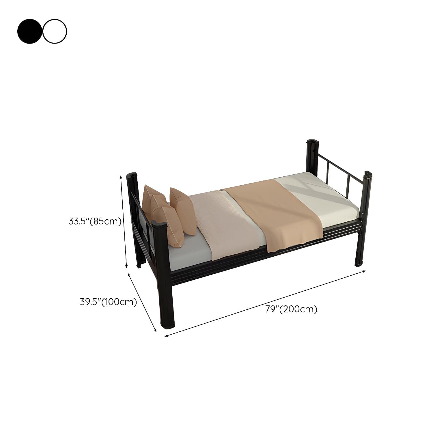 Sleek Iron Frame Modern Bed - Solid Construction and Clean Design for a Restful Sleep thumbnail 13