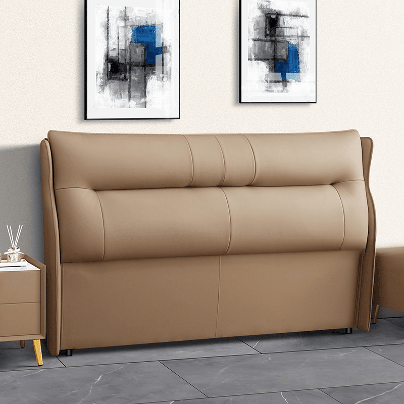Modish No Distressing Timber Wingback Headboard with Rectangle Shape for King/Queen/Full Bed, Featuring Sponge Upholstery and Standard Height thumbnail 2