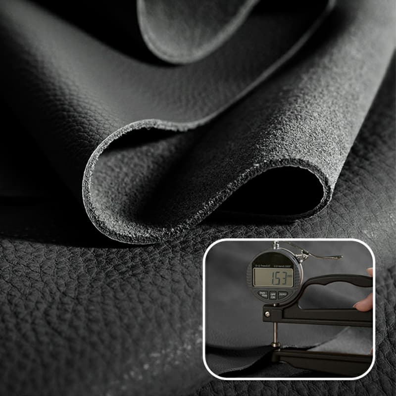 Black Cushion Back 30'' Interface Genuine Leather Sofa Pillow Top Arm thumbnail 9