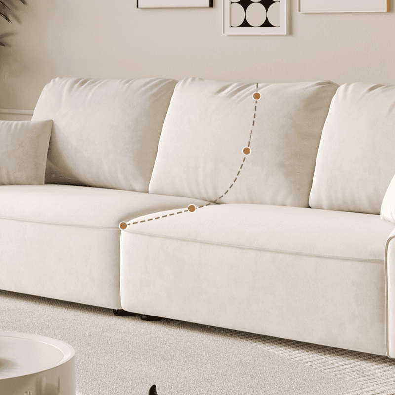 Tear Resistant Standard Sofa in Gray/Ivory/Citrus Color with 5 Pillows thumbnail 10