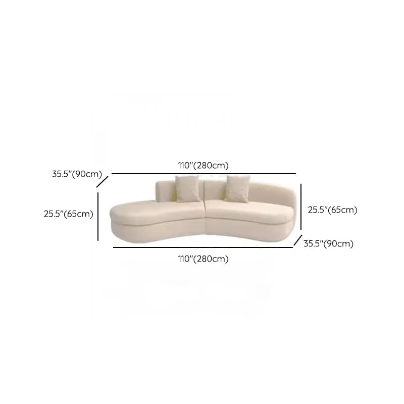 Natural Wood Bow Front Corner Sectional 7 Person/for 5/for 6 with Concealed Support thumbnail 14