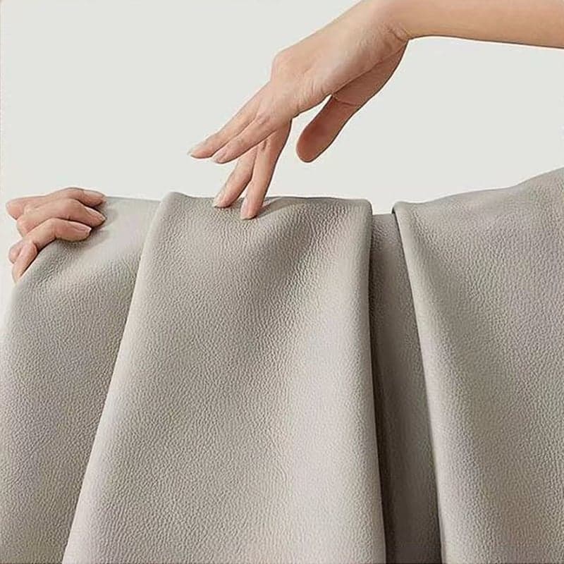 Trendy Panel Headboard in Natural Wood with No Distressing, Rectangle Shape for King/Queen/Full Bed, Cotton Upholstery, Standard Height thumbnail 9
