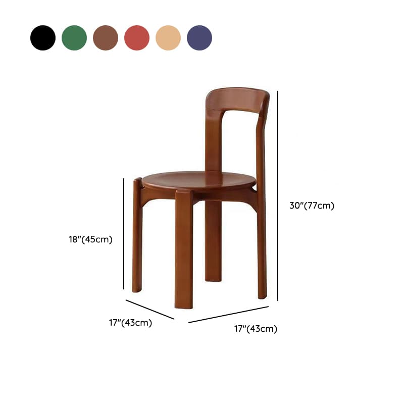 Framed Stable Orange/Green/Blue Solid Wood Side Chair with Foot Pads in a Modern Style thumbnail 16