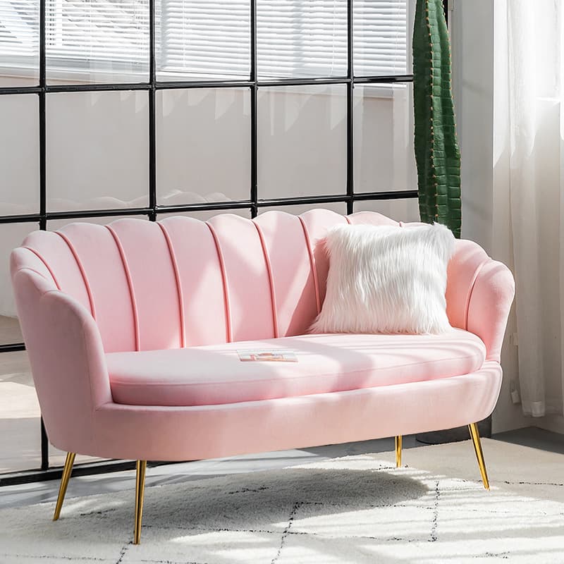 Magenta/Olive Green/Cerulean Single Sofa/Loveseat with Sloped Arms Sitting Room thumbnail 13