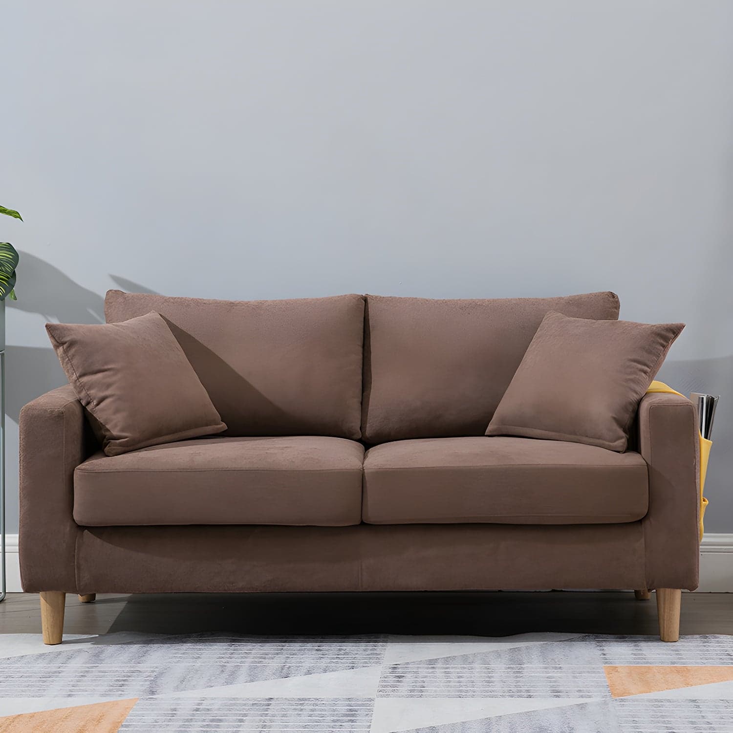 Beige Modern Farmhouse Cushions Standard Sofa 21.65"High Square Arm Sofa thumbnail 5