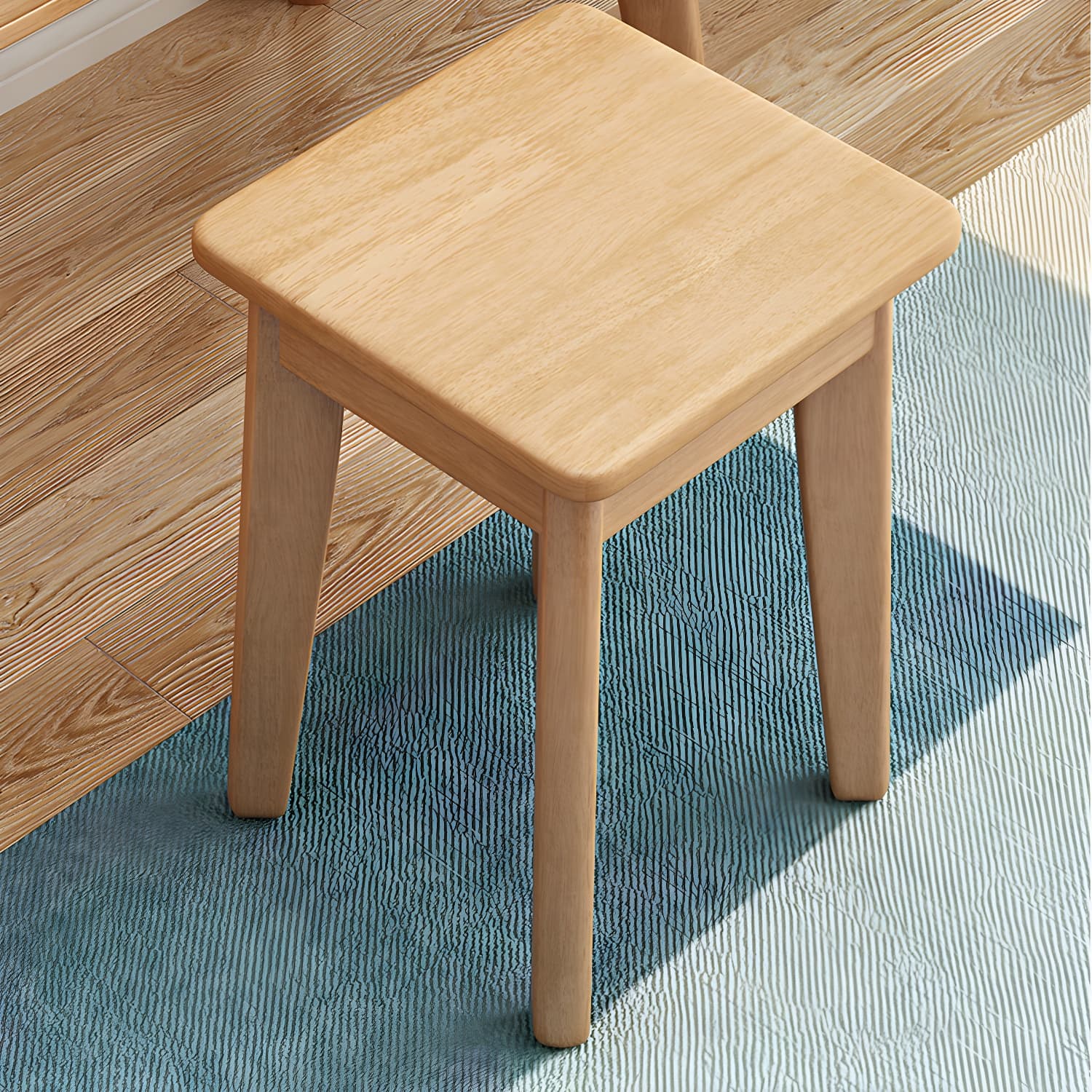 Scandinavian 29.52" Height Solid Wood Table Makeup Vanity with Mirror thumbnail 13