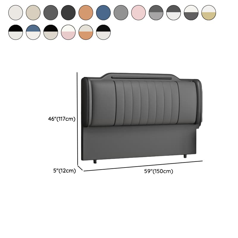 Simplistic Style Wingback Headboard with Camelback Shape in Pine Wood, No Distressing, Available in King/Queen/Full Sizes, Featuring Sponge Upholstery and Standard Height thumbnail 23