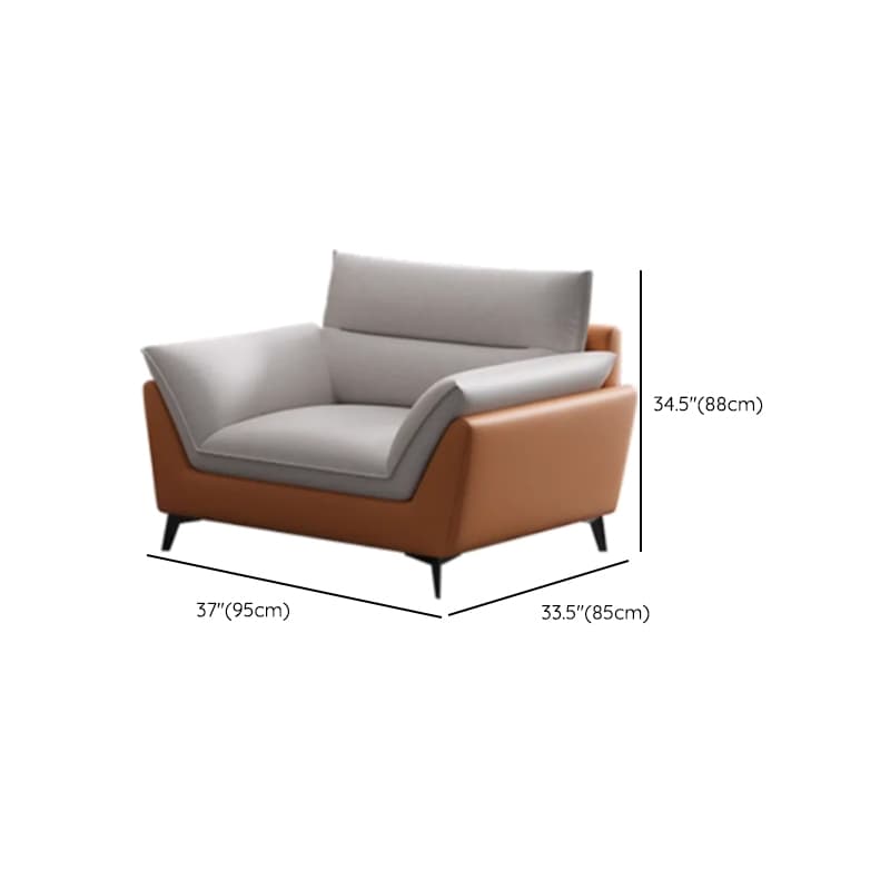 Tech ClothUpholstered Sofa Couch/Single Sofa in Chalk for Parlor with Flared Arm in a Modern Style thumbnail 20