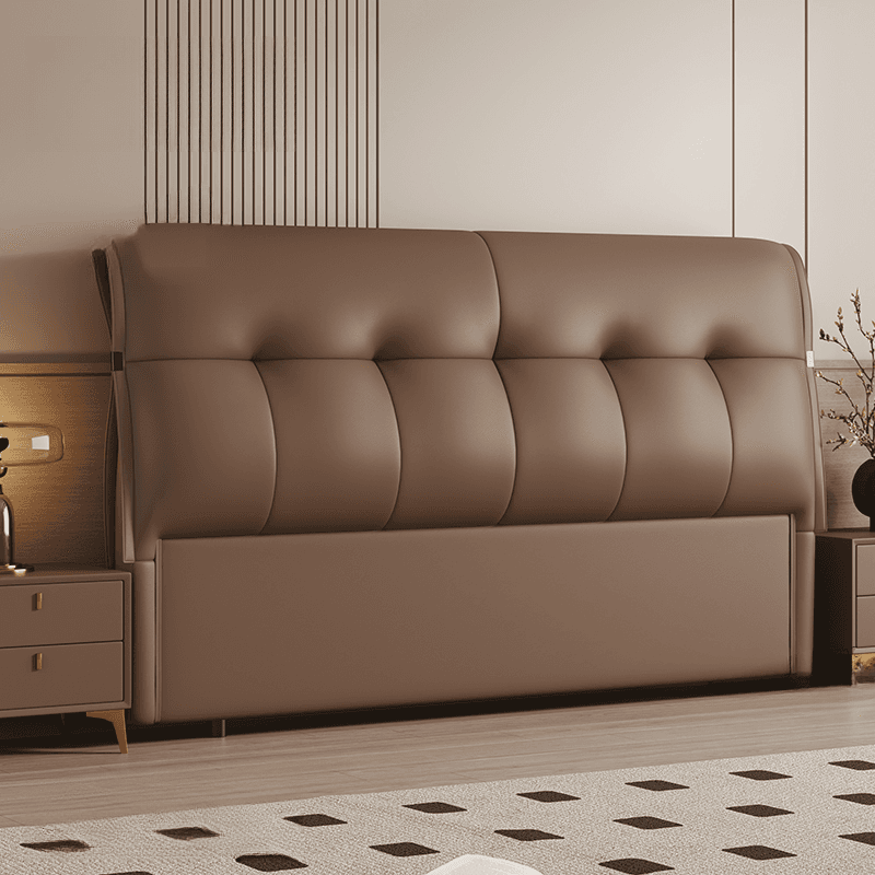 Simplistic Panel Headboard with No Distressing, Piled Tufted Rectangular Design for King/Queen/Full Bed, Sponge Upholstery Fill, Standard Height thumbnail 3