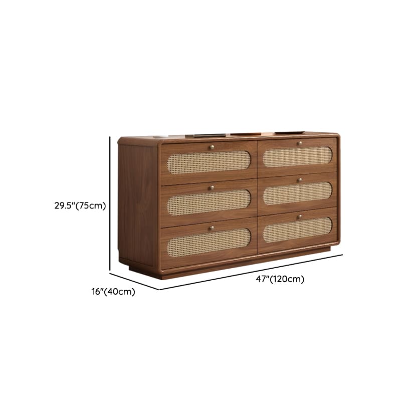 Antique Square Auburn Wood Semainier/Double Dresser Vertical/Horizontal with 6 Drawers/5 Drawers/3 Drawers thumbnail 16