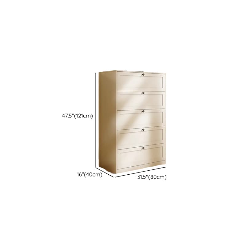 Simple Steel Bachelor Chest/Lingerie Chest with Drawers in White/Black - image 11