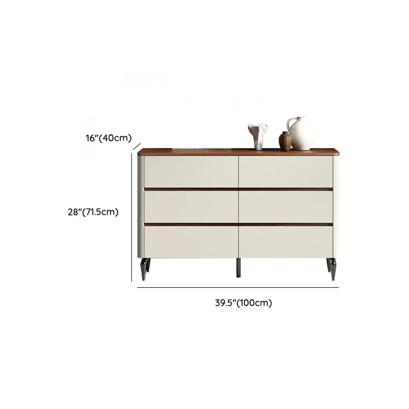 Off-White Simplistic Composite Wood Double Dresser/Bachelor Chest/Lingerie Chest with 8/6/3 Drawers in Horizontal/Vertical Orientation thumbnail 17