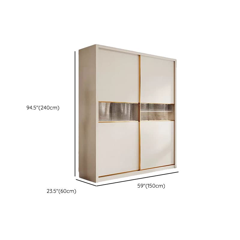 White Modish Manufactured Wood Independent Armoire Cabinet with Soft Close Drawer, Interior Shelves, and Clothing Rod thumbnail 20