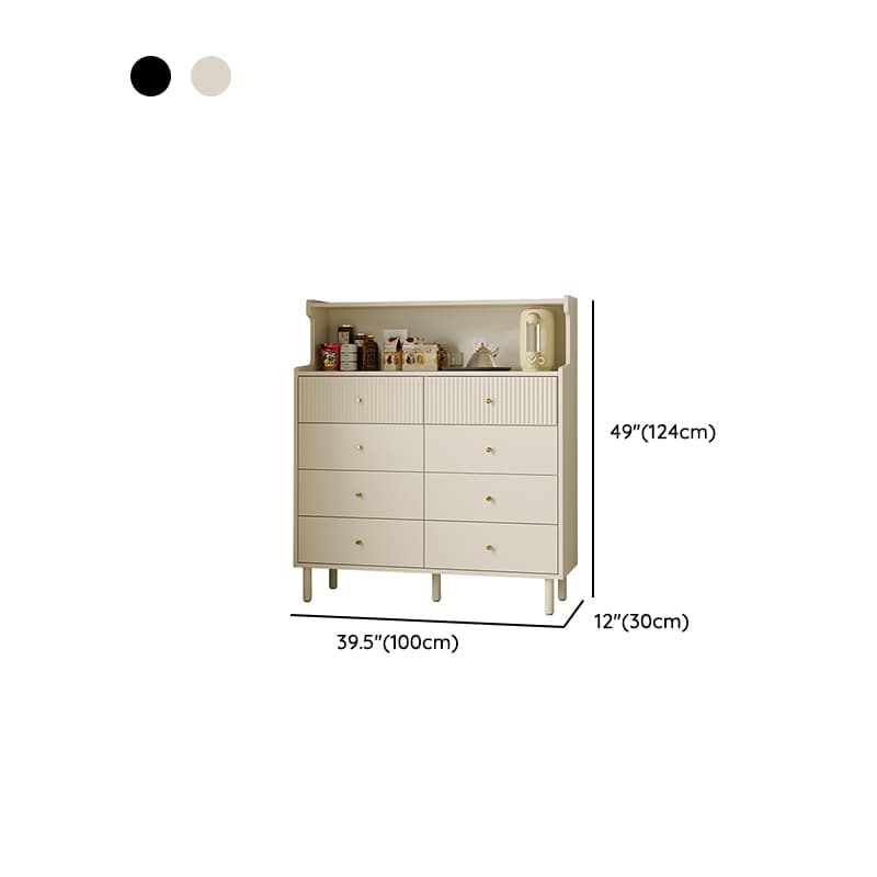 Casual Composite Wood Bachelor Chest/Console Dresser with Shelves, 4 Drawers/8 Drawers, Vertical/Horizontal Orientation thumbnail 12