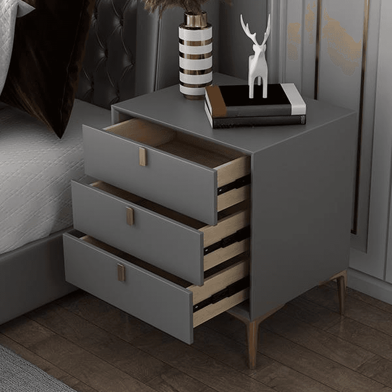 Modern Lumber Nightstand With Drawer Storage & Leg, 3 Drawers/2 Drawers thumbnail 13