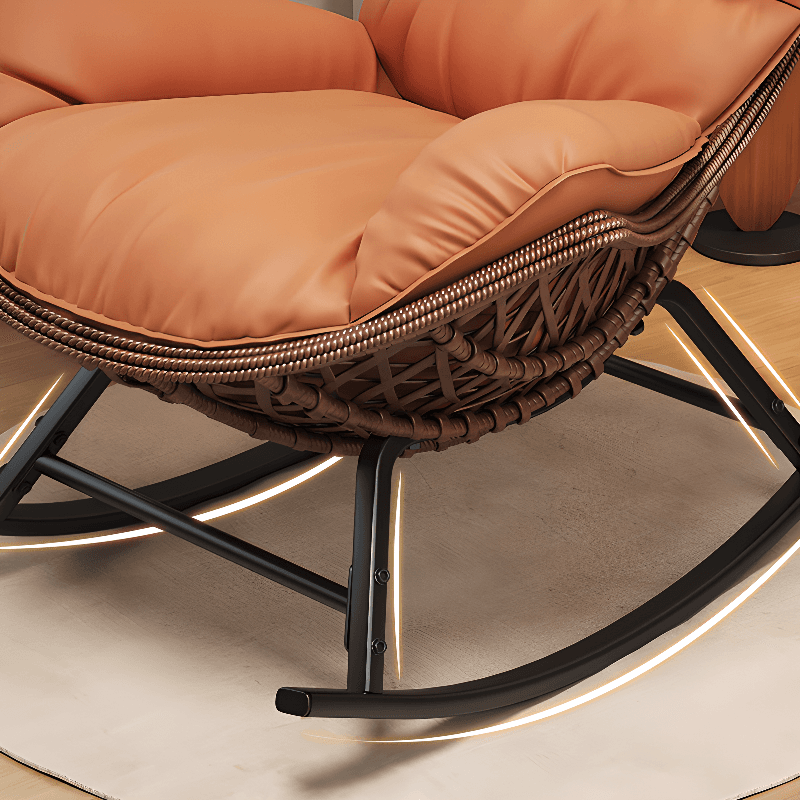 Trendy Upholstered Rocking Chair with Plush Cushioning thumbnail 16