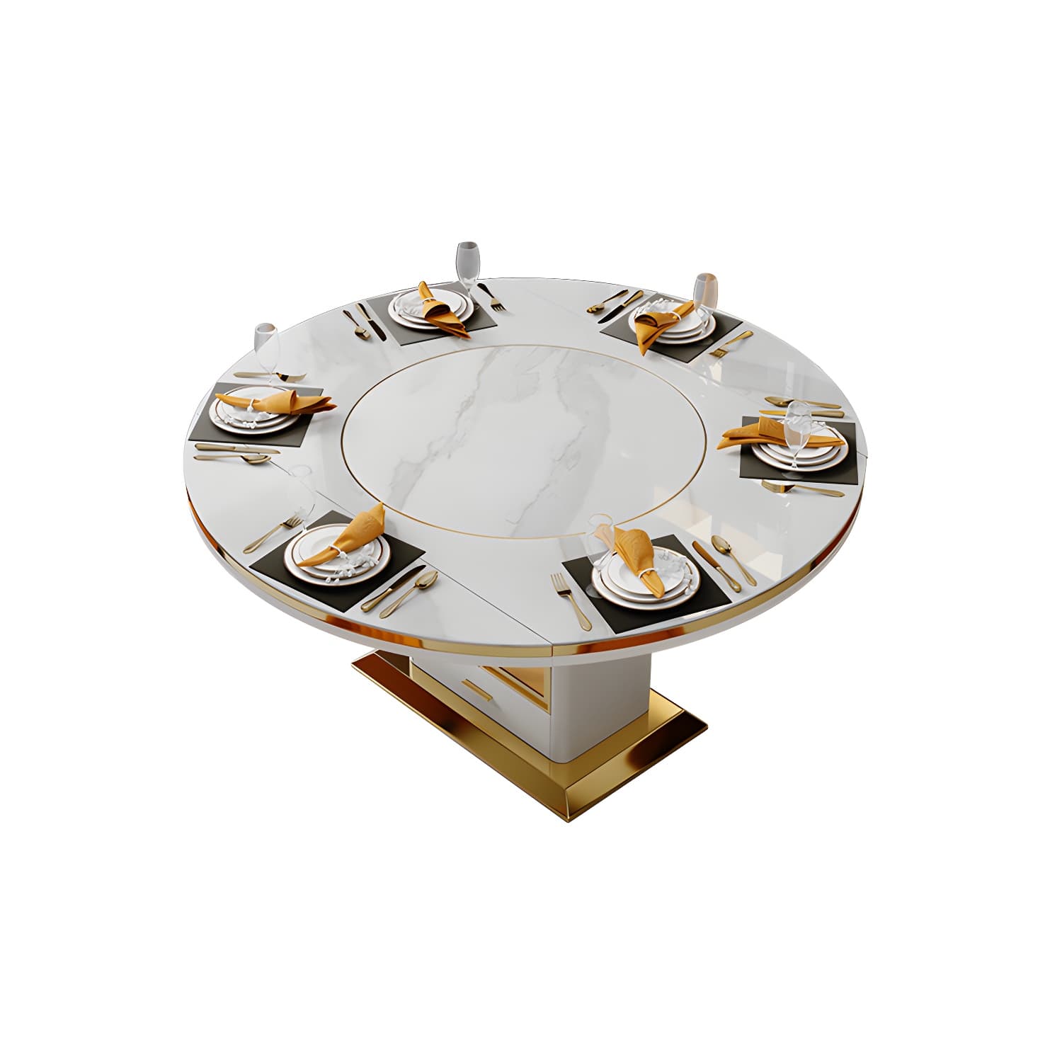 White Dining Table Set 1/5/7 Pcs Metal Dinette Set with Faux Leather Chairs thumbnail 2