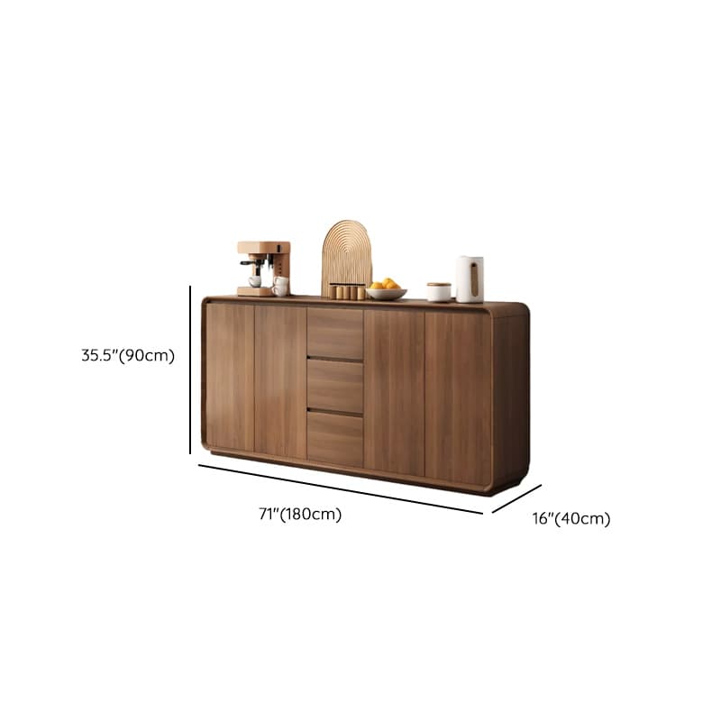 Ground Detached Cocoa Worktop Sideboard with Kitchen Gadget Storage for Culinary Space thumbnail 10