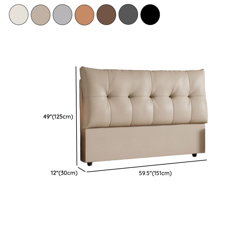 Trendy Panel Headboard with No Distressing, Piled Tufted Rectangle for Queen/Full Bed, Sponge Upholstery Fill, Standard Height thumbnail 11