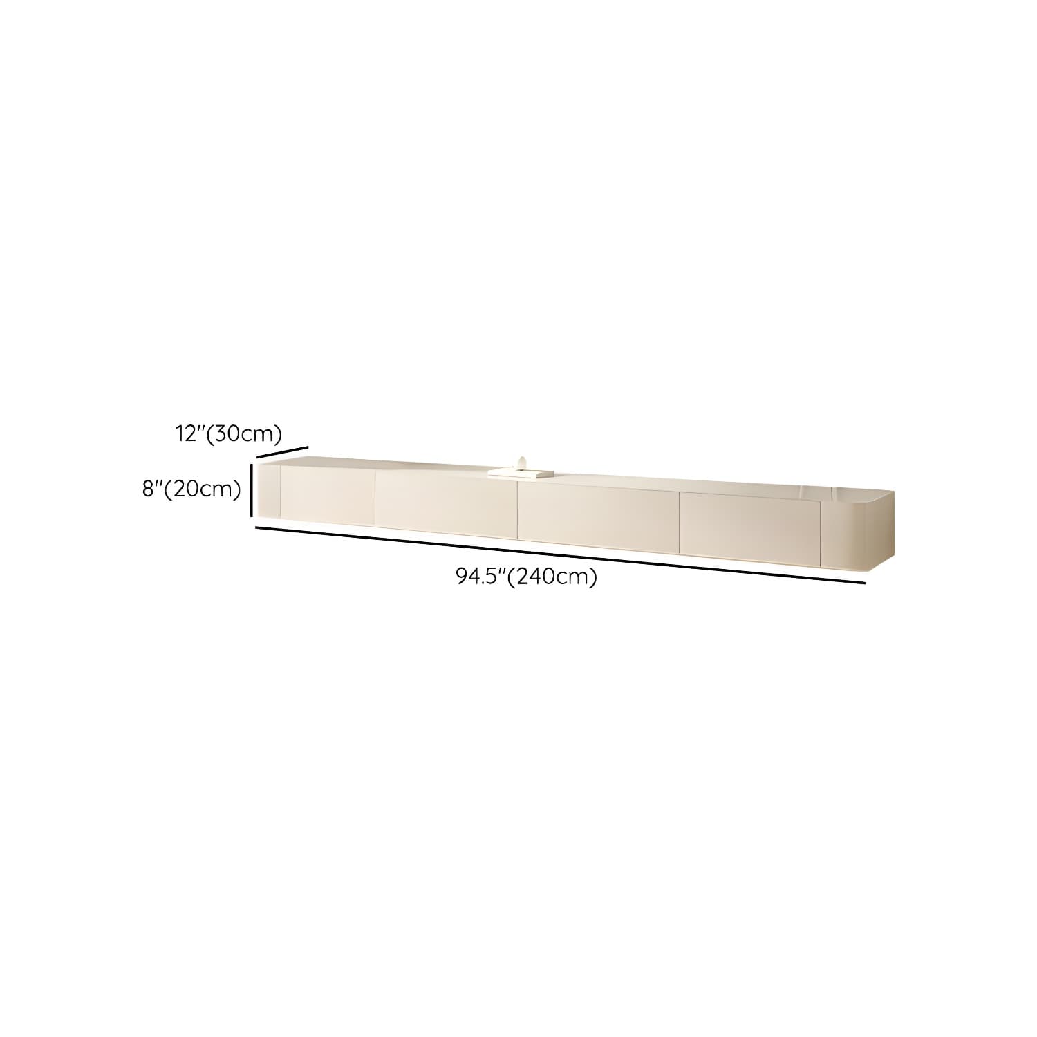 Scandinavian Solid Wood Frame Wall-mounted TV Media Stand with Drawers and Door thumbnail 17
